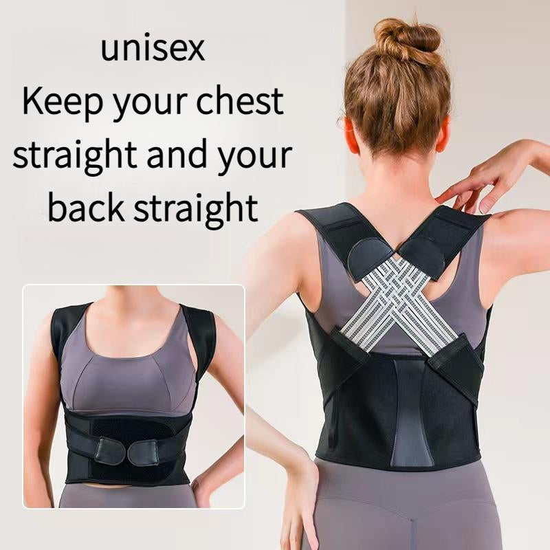 OLLAS Back Brace Posture Corrector Shoulder Straightener for Women and Men, Adjustable Full Back Support Upper and Lower Waist Belt