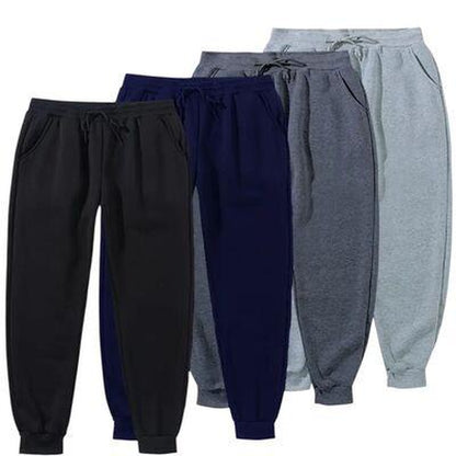 Men'S 4 Pack Joggers Ultra Soft Fleece Sweatpants Everyday Comfort Style Sizes S-2XL Black Navy Grey